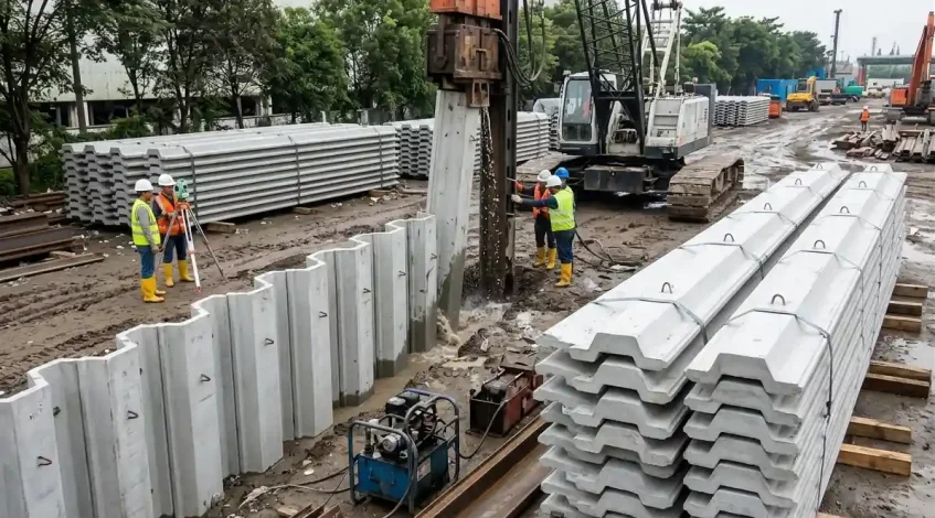 Perbedaan Sheet Pile dan Spun Pile