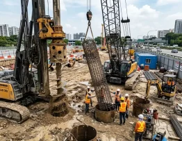 Perbedaan Bore Pile dan Tiang Pancang