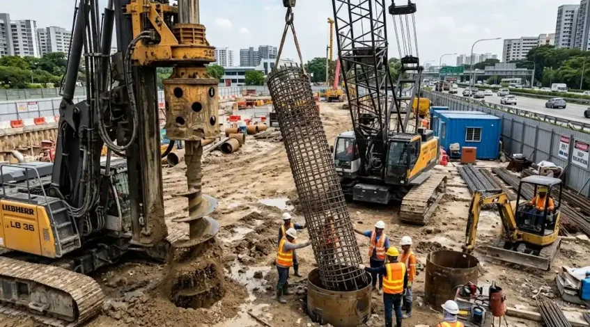 Perbedaan Bore Pile dan Tiang Pancang